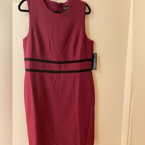 Vibrant plum black label sheath dress Size 14! NWT!
